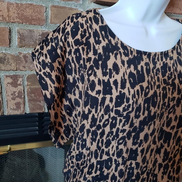 NWT Ganni Leopard Mini Dress - Picture 2 of 13